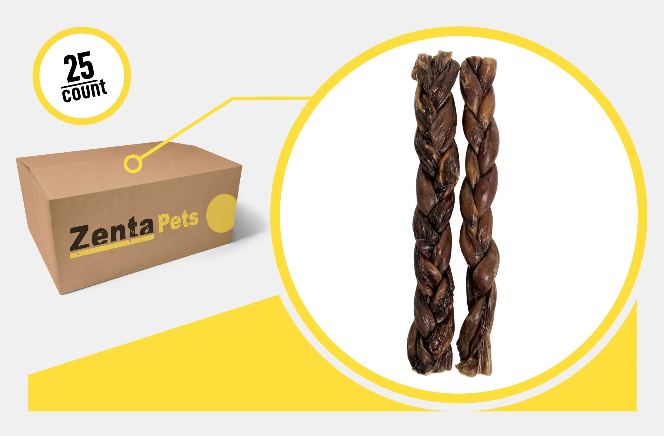 12" Braided Gullet Sticks - Bulk Box