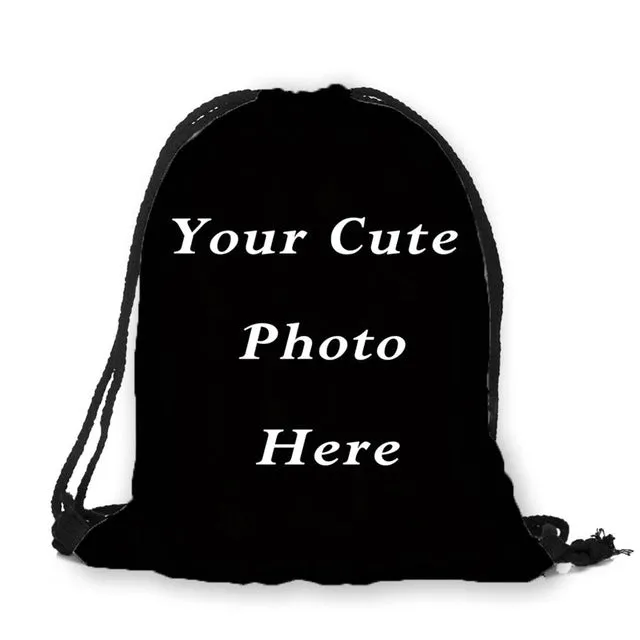 Australian Shepherd Drawstring Bag Cute Pet Dogs Custom Animal Backpack Border Collie Printed Double Sides For Woman School Girl