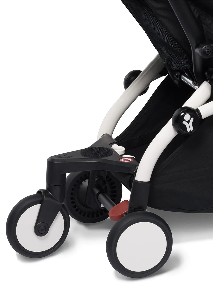 Babyzen YOYO2 Ultra Compact Complete 6  Stroller with Bassinet & Rolling Bag Bundle - White/Taupe