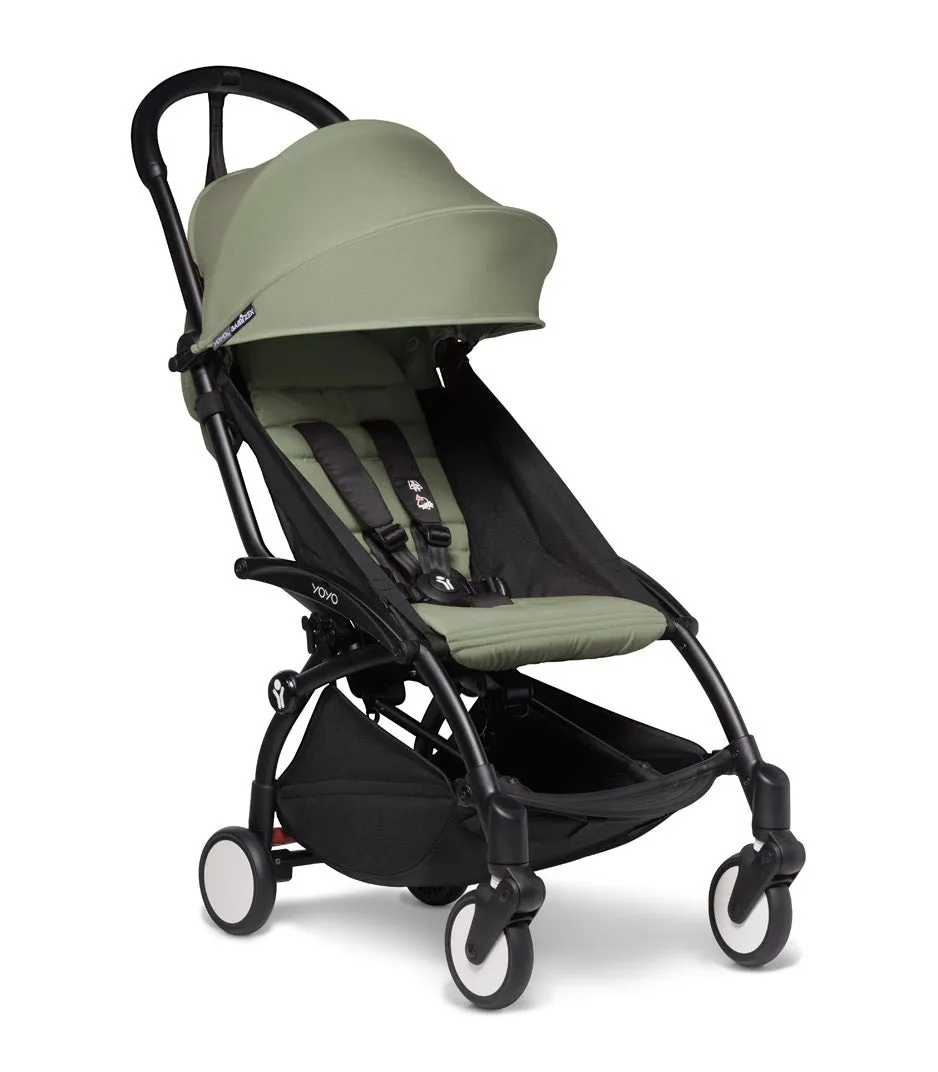 Babyzen YOYO2 Ultra Compact Complete 6  Stroller with Bassinet - Black / Olive