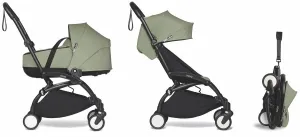 Babyzen YOYO2 Ultra Compact Complete 6  Stroller with Bassinet - Black / Olive