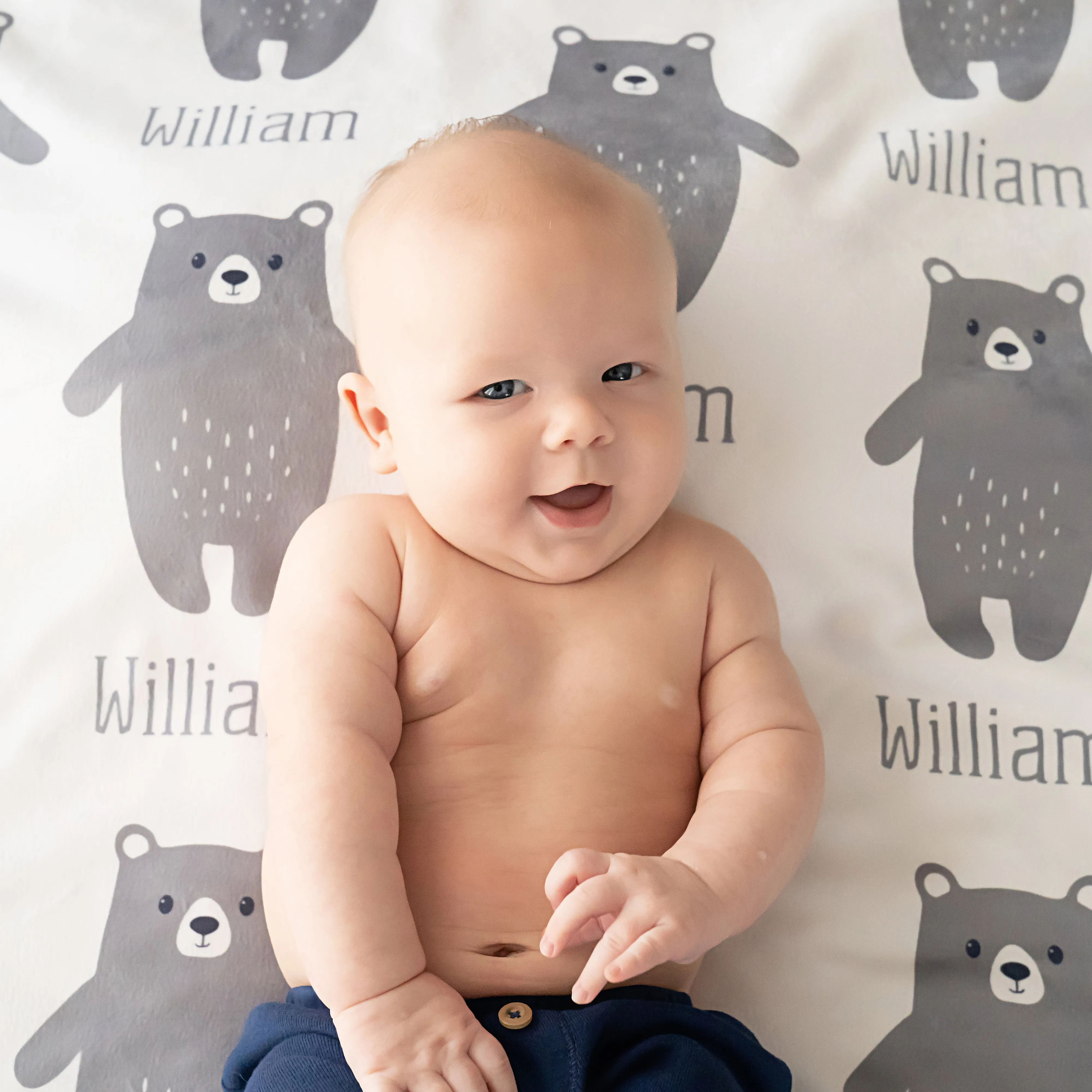 Bear Personalized Name Blanket