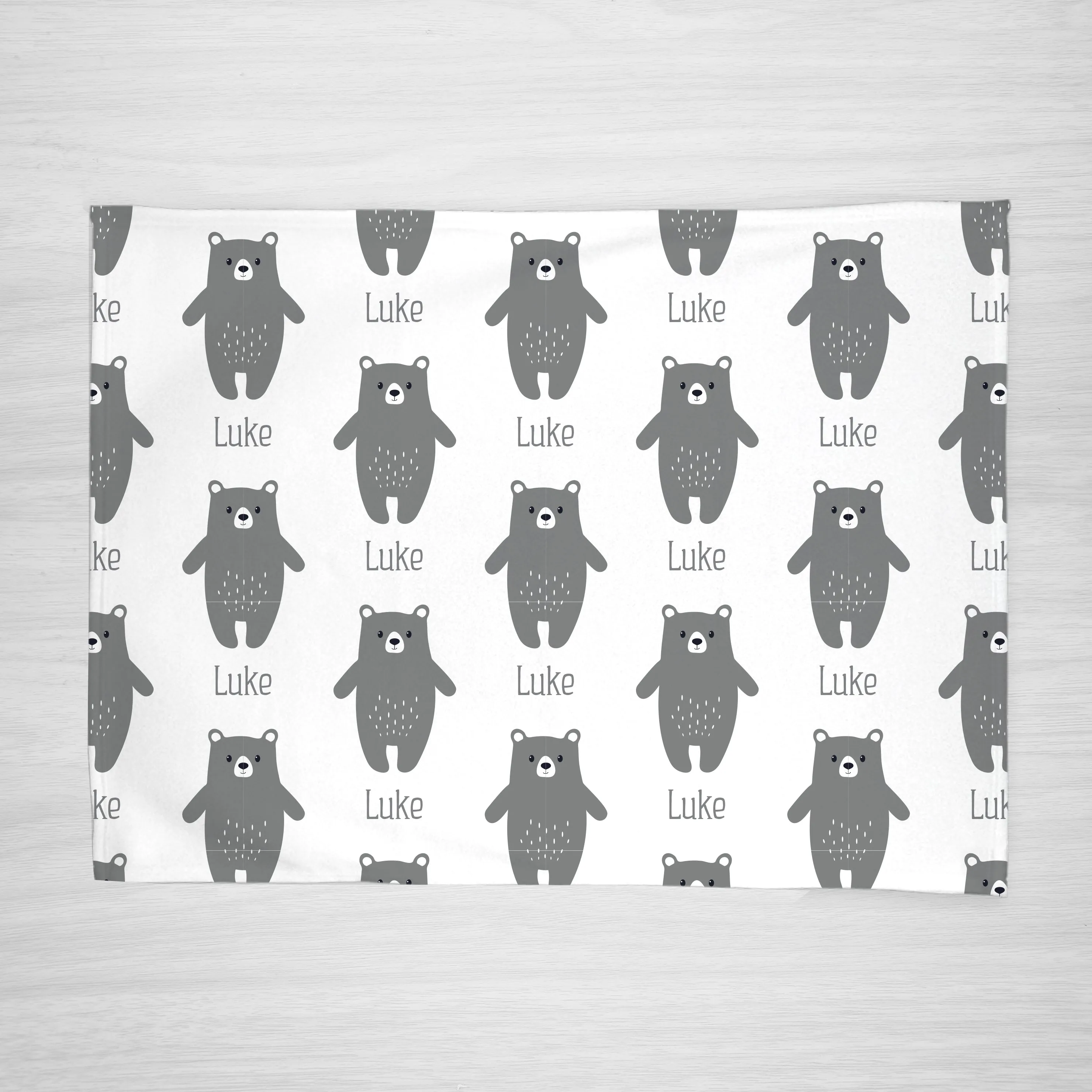 Bear Personalized Name Blanket