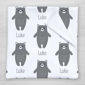 Bear Personalized Name Blanket