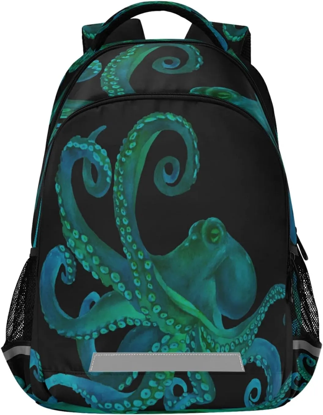 Blue Watercolor Octopus Backpacks Travel Laptop Daypack School Book Bag for Men Women Teens Kids