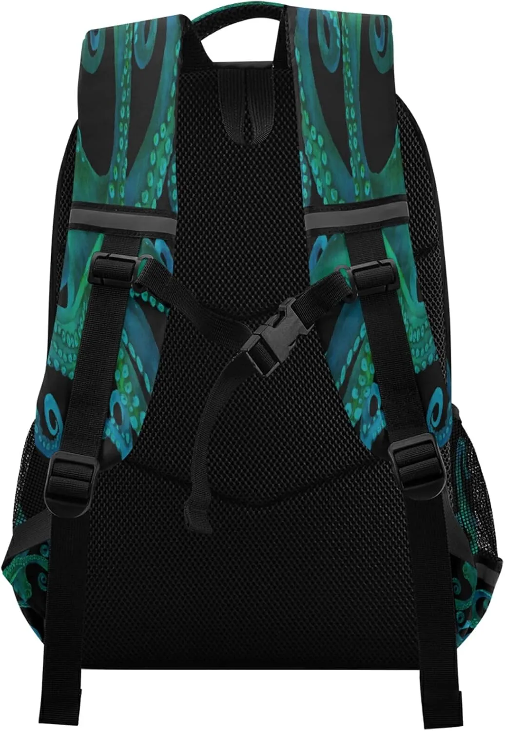 Blue Watercolor Octopus Backpacks Travel Laptop Daypack School Book Bag for Men Women Teens Kids