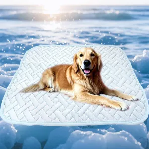 Cooling Mat for Dogs, XL Physical Cooling Pad with Durable Construction, Skin Safe Quilted Surface Washable & Reusable Dog Bed 59" x 39"