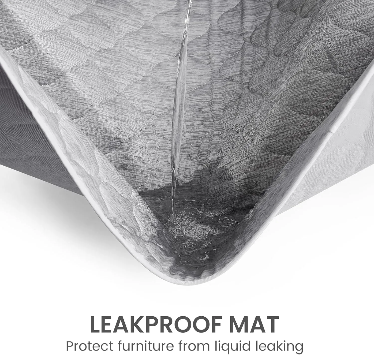 Cozy Bliss Leakproof Cooling Blanket for Large Dogs  Q-Max>0.4, Durable & Washable Dog Cooling Mat for Hot Weather, Soft Pet Throw & Couch Protector for Dogs & Cats, 40x60 Inch, Heather Silver Grey