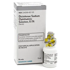 Diclofenac Sodium Eye Drops Ophthalmic Solution 0.1% (RX)