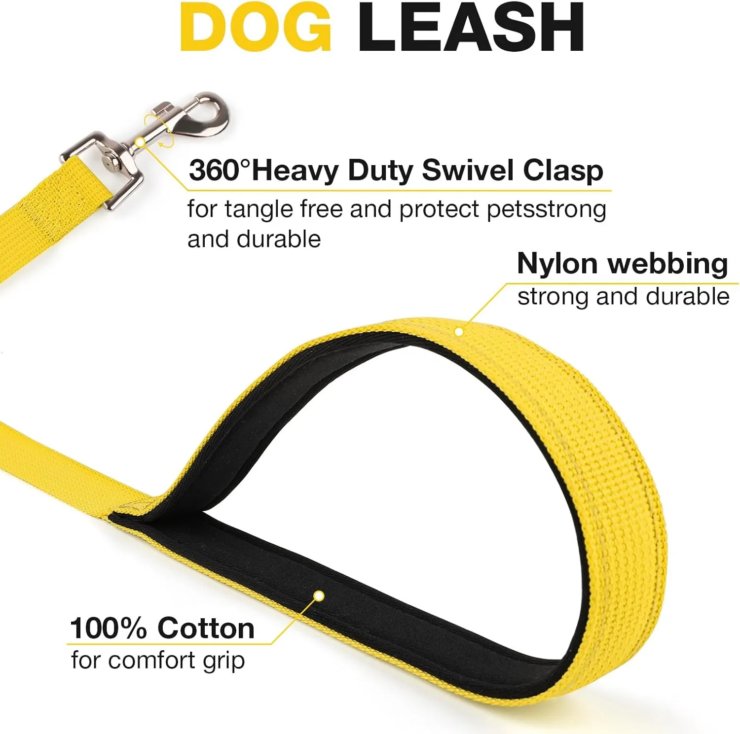 Dog Harness and Leash Set,4 Point Adjustable Reflective Dog Vest Harness,No Pull Harness-Leash for Small Medium Large Sized Dogs Puppy,S-Yellow