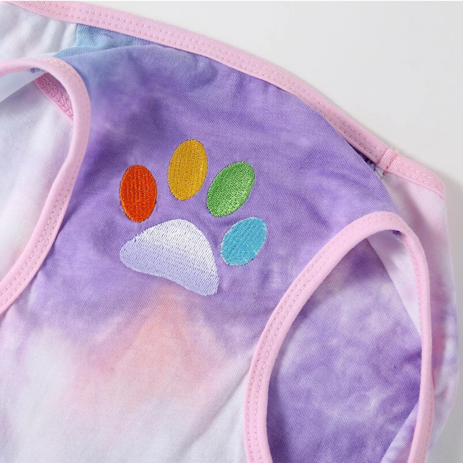 Dog Shirt Dog Vest Summer Tie Dye Dog Clothes Cool Breathable Cotton T-Shirt Medium Large Dog Boys Girls Shirt 2XL