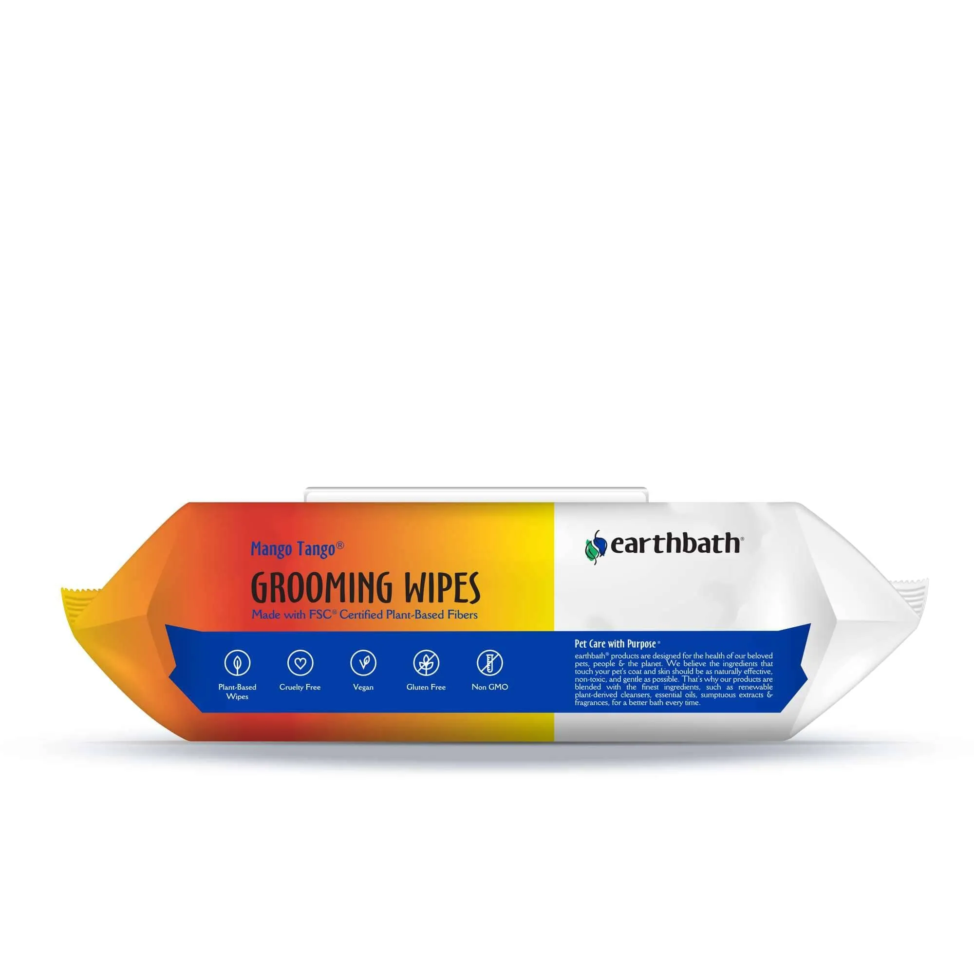 Earthbath® Mango Tango® Pet Grooming Wipes - Cleans & Conditions - 100 Count