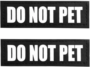 Fairwin Do Not Pet Dog Patches, Reflective Removable Dog Tags for Service Vest Dog Harness