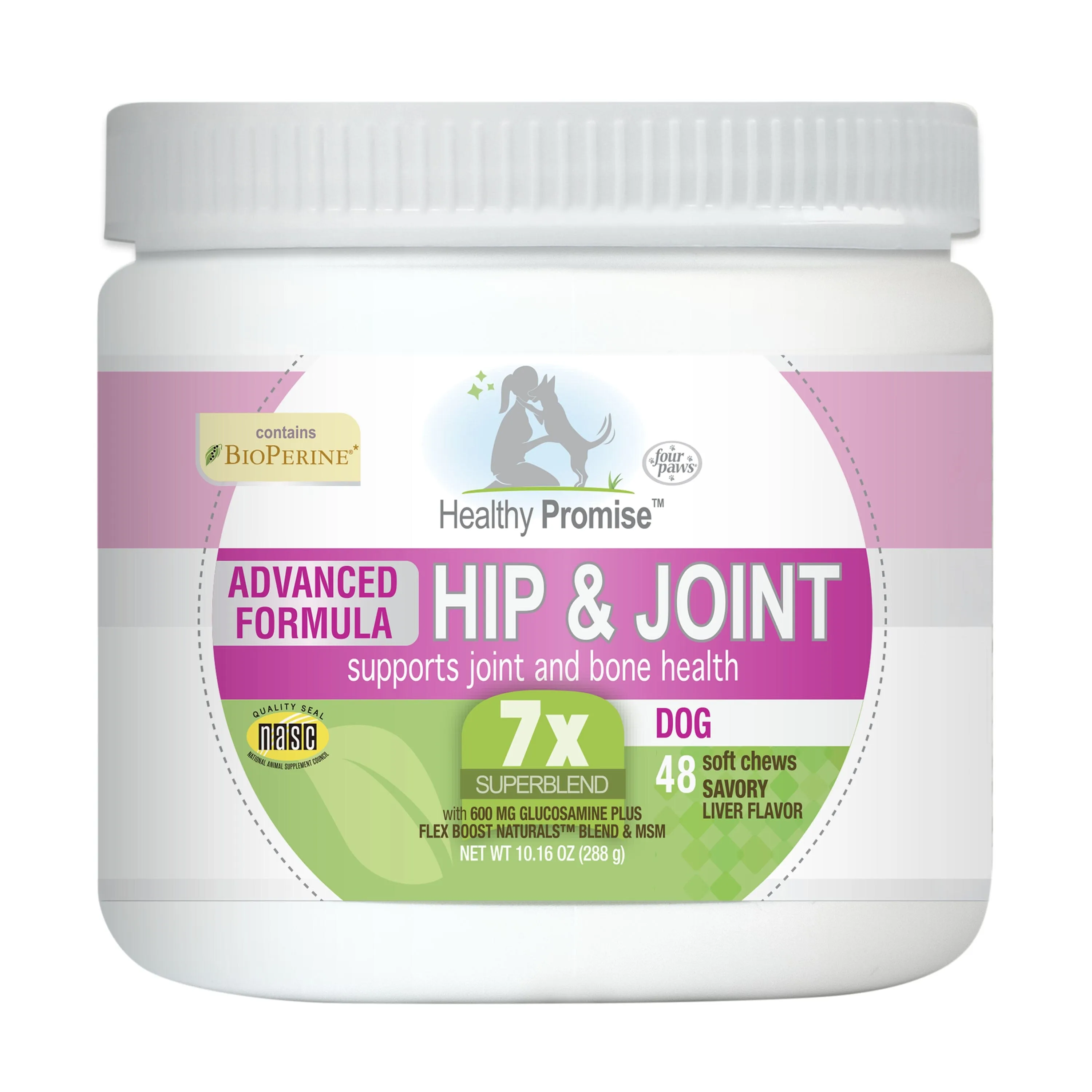 Four Paws Healthy Promise Advanced Formula Hip & Joint Supplement for Dogs Soft Chews Hip & Joint - 48 Count