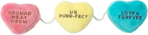 Fuzzyard Crinkle Plush Cat Toy with String and Catnip Inside (Candy Hearts)