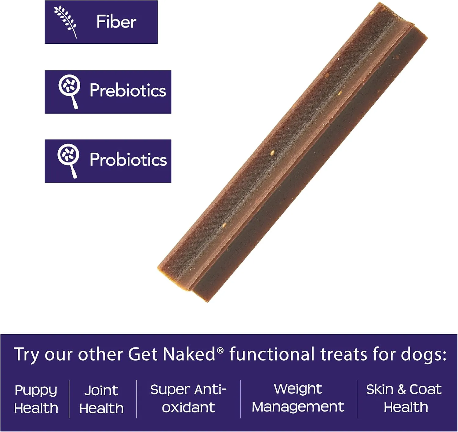 Get Naked Grain Free 1 Pouch 6.2 Oz Digestive Health Dental Chew Sticks, Small