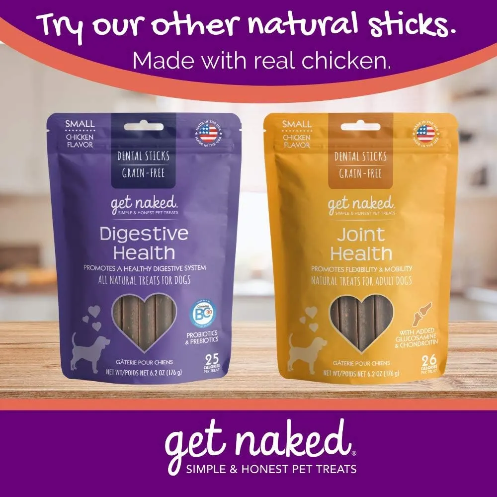 Get Naked Grain Free 1 Pouch 6.2 Oz Super Antioxidant Dental Chew Sticks, Small
