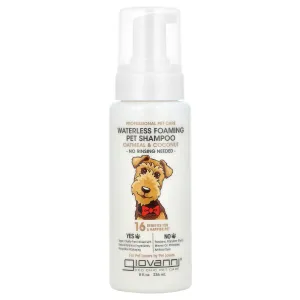 Giovanni, Professional Pet Care, Waterless Foaming Pet Shampoo, For Dogs, Oatmeal & Coconut, 8 fl oz (236 ml)