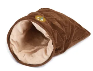 Gor Pets Brown Suedette & Faux Fur Crinkle Cat Bag (One Size)