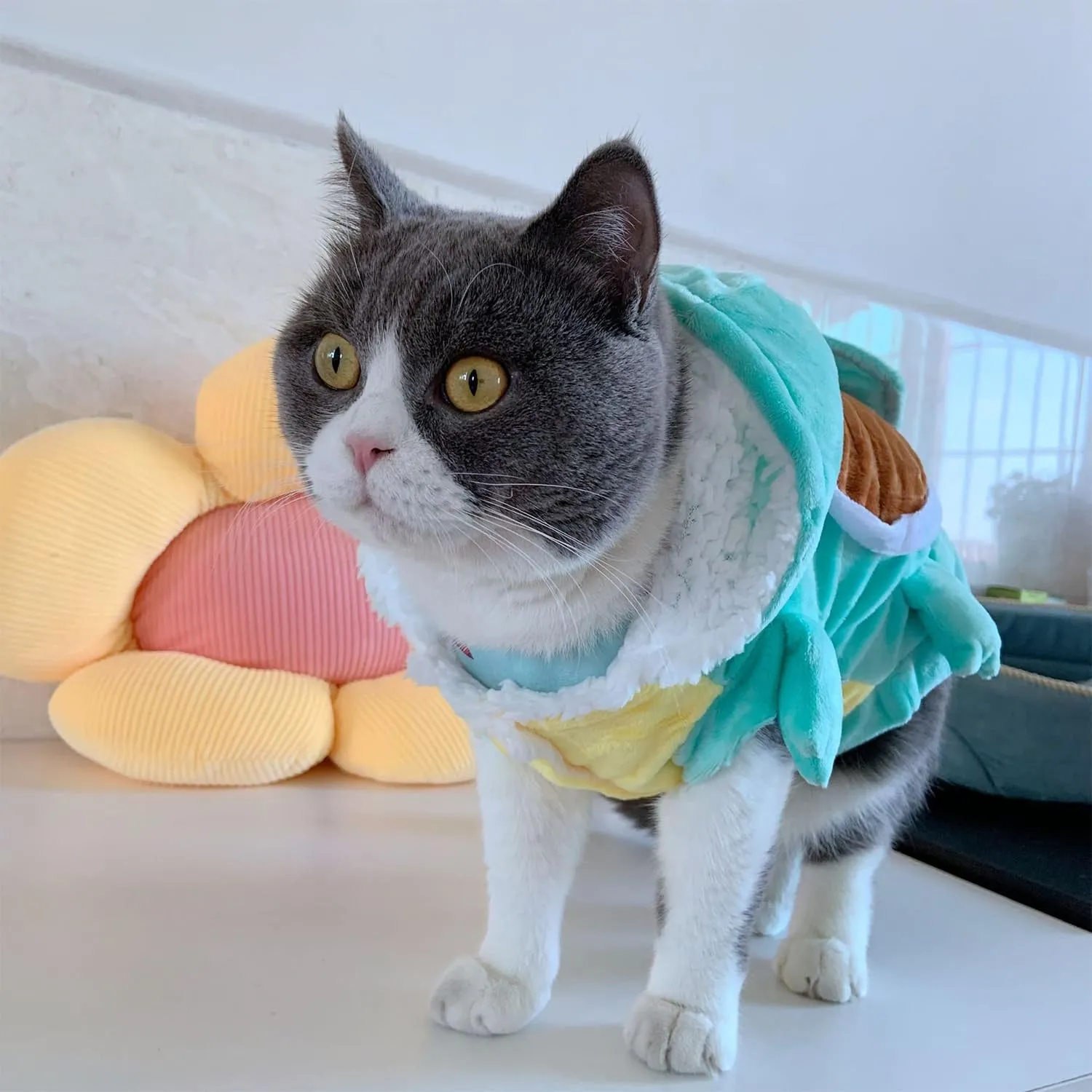 Halloween Turtle Shell Dog Costume for Small Large Dogs,Tortoise Christmas Pet Costume Party Dress Outfits,Winter Thick Fleece Dog Coat Jacket Clothes for Bulldog Labrador (Turtle, XXL)