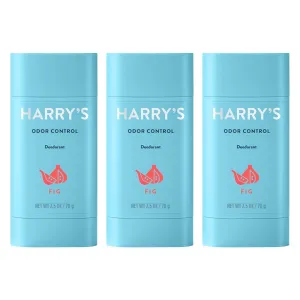 Harry's Aluminum Free Deodorant for Men - Odor Control, Fig Scent, 2.5 Oz, 3-Pack, Men Deodorant Aluminum Free