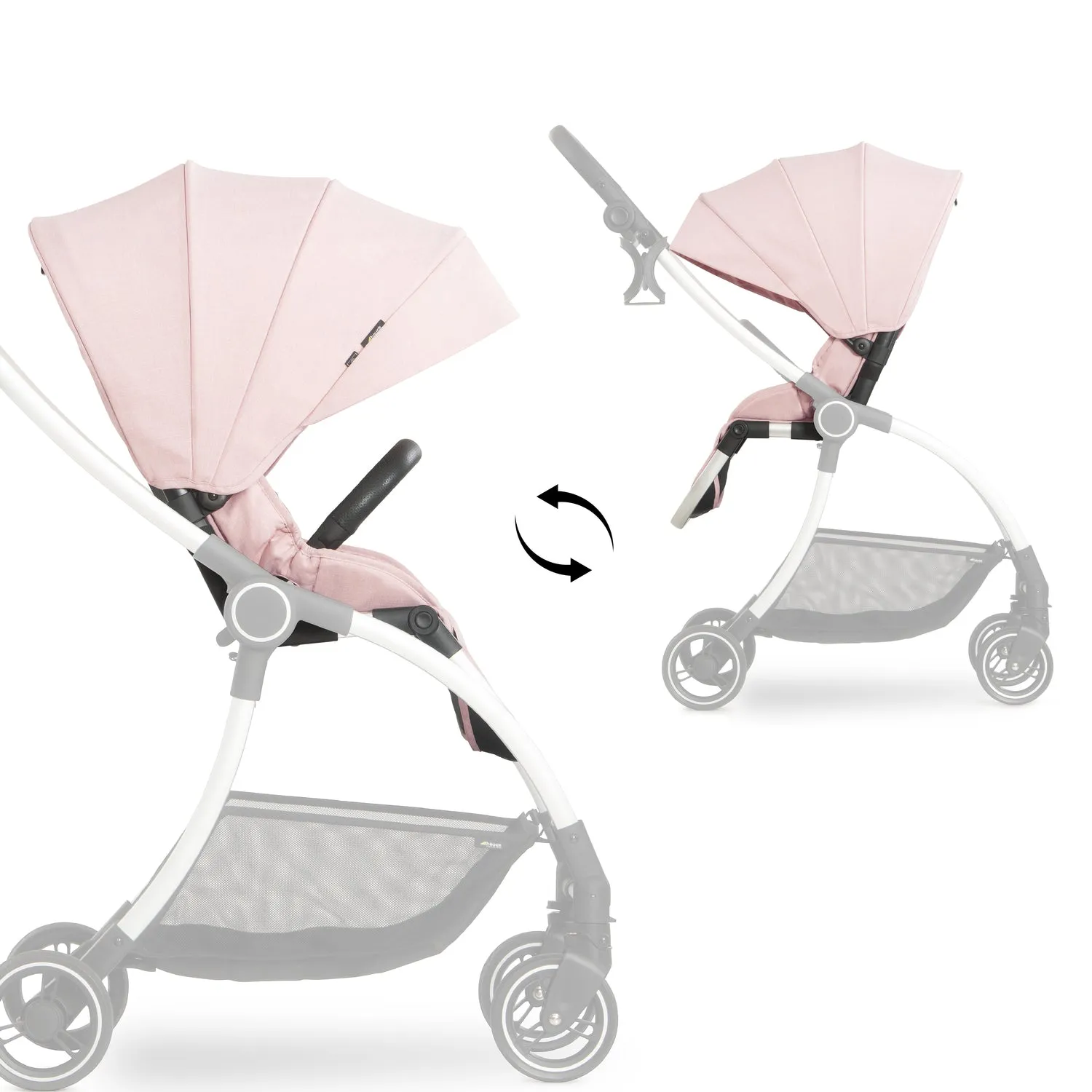 Hauck Eagle 4S Colibri Stroller (Pink): Lightweight, Travel System, Reversible