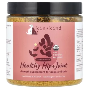 Hip and Joint Supplement for pets - Vet Formulated with Turmeric, Black Pepper & Coconut - Natural Supplement for Dog & Cat Joint Support & Health - Made in USA
