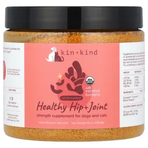 Kin Kind, Healthy Hip   Joint, Strength Supplement For Dogs and Cats, with Coconut Turmeric , 8 oz (226. 8 g)