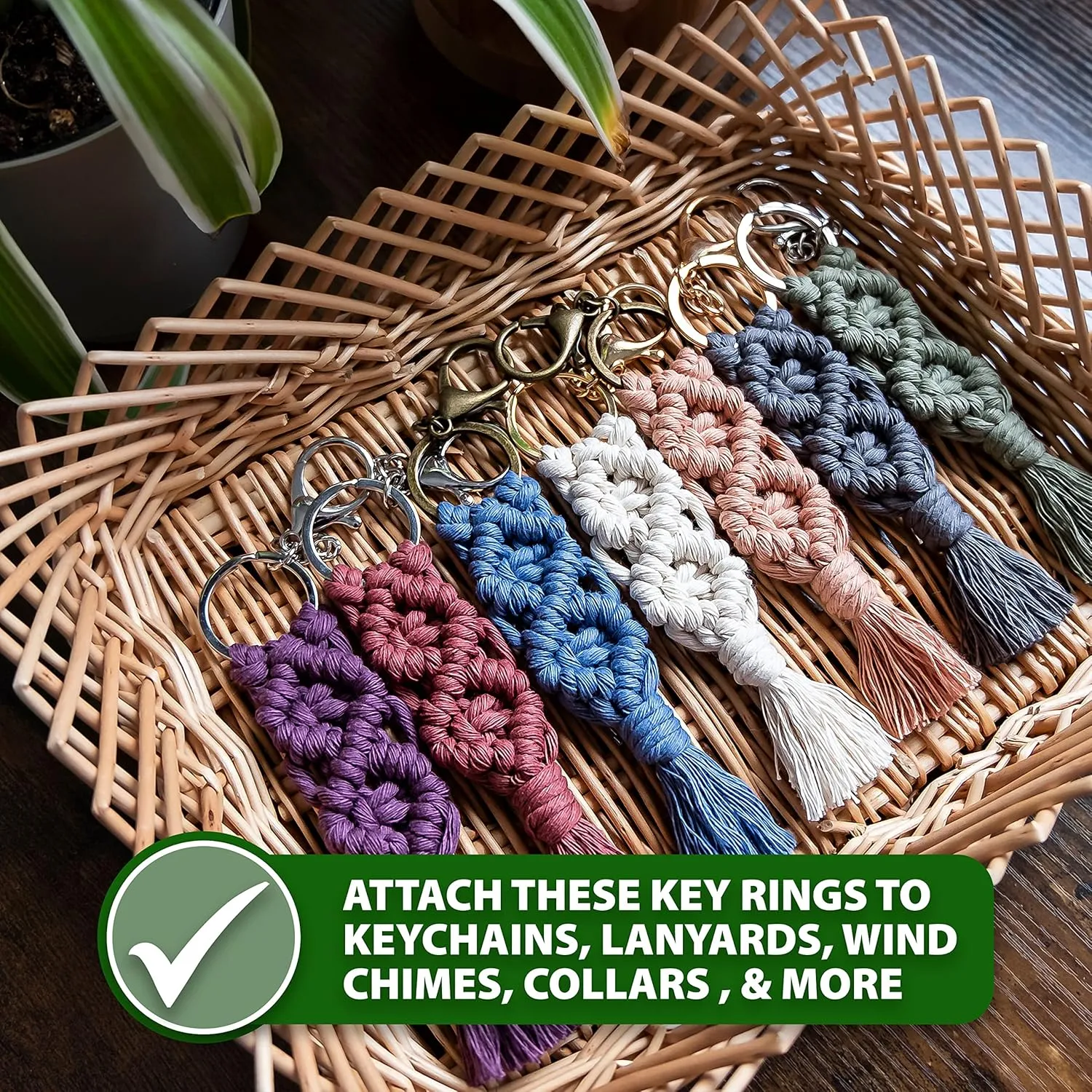 Mandala Crafts 1 Metal Key Rings for Keychains - Flat Stainless Steel Keychain Rings for Crafts - 50 Split Key Ring Set Bulk Keyrings for Car Keys Home Key Chain Rings