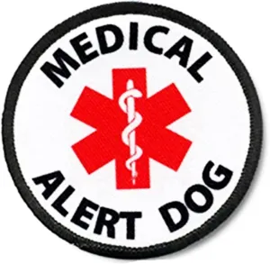 Medical Alert Dog Patch, EMS Medical Services Dog Tactical Hook Loop Embroidery Patch for Dog Vest