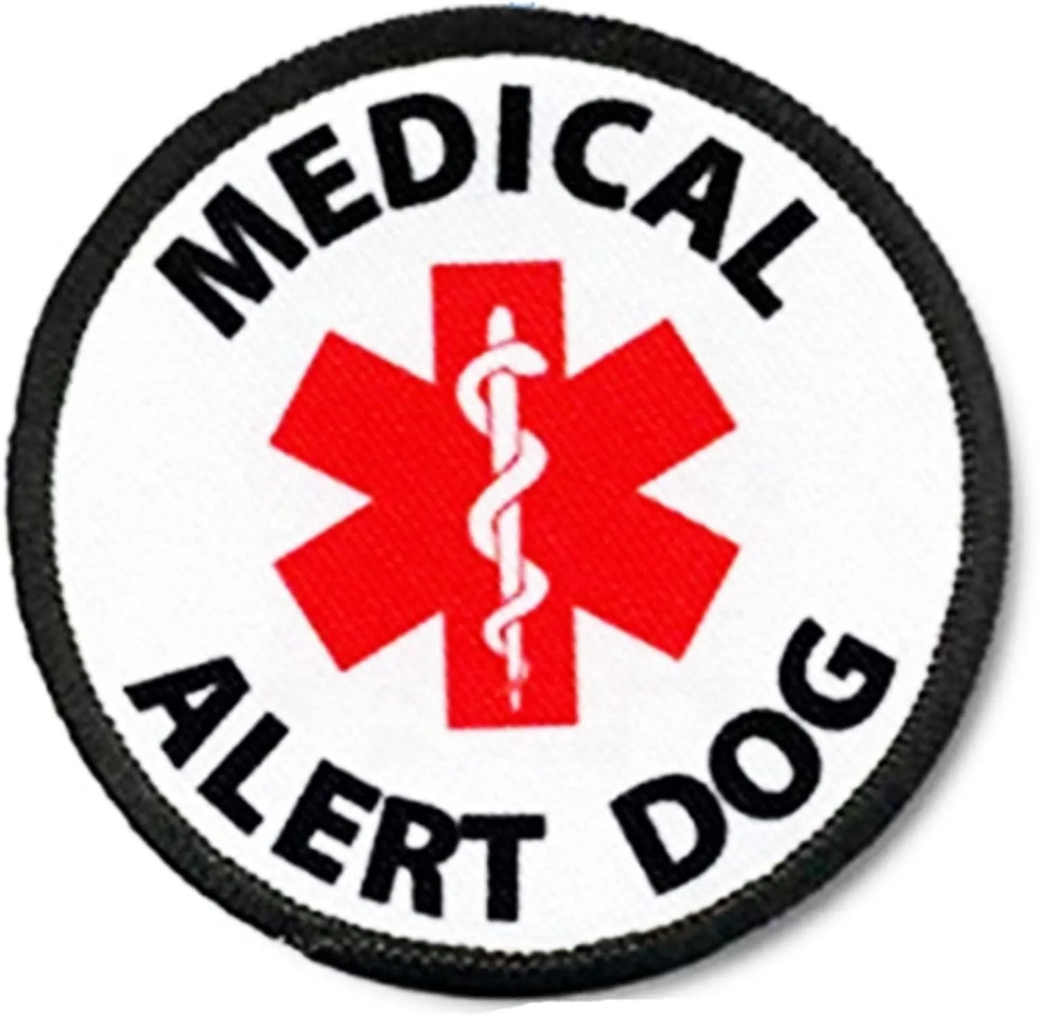 Medical Alert Dog Patch, EMS Medical Services Dog Tactical Hook Loop Embroidery Patch for Dog Vest