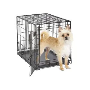 MidWest Homes for Pets Newly Enhanced Single Door 24 Inch with Divider iCrate Dog Crate, Includes Leak-Proof Pan