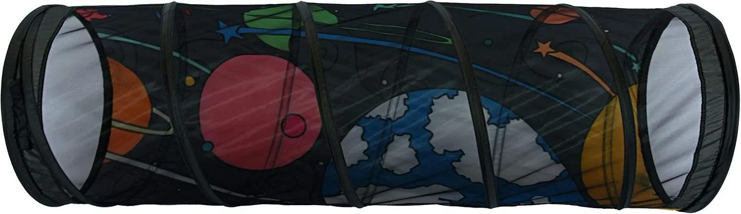 NARMAY Play Tunnel Space Travel Pop Up Tunnel for Kids Indoor/Outdoor Crawl - 19dia  60L inch