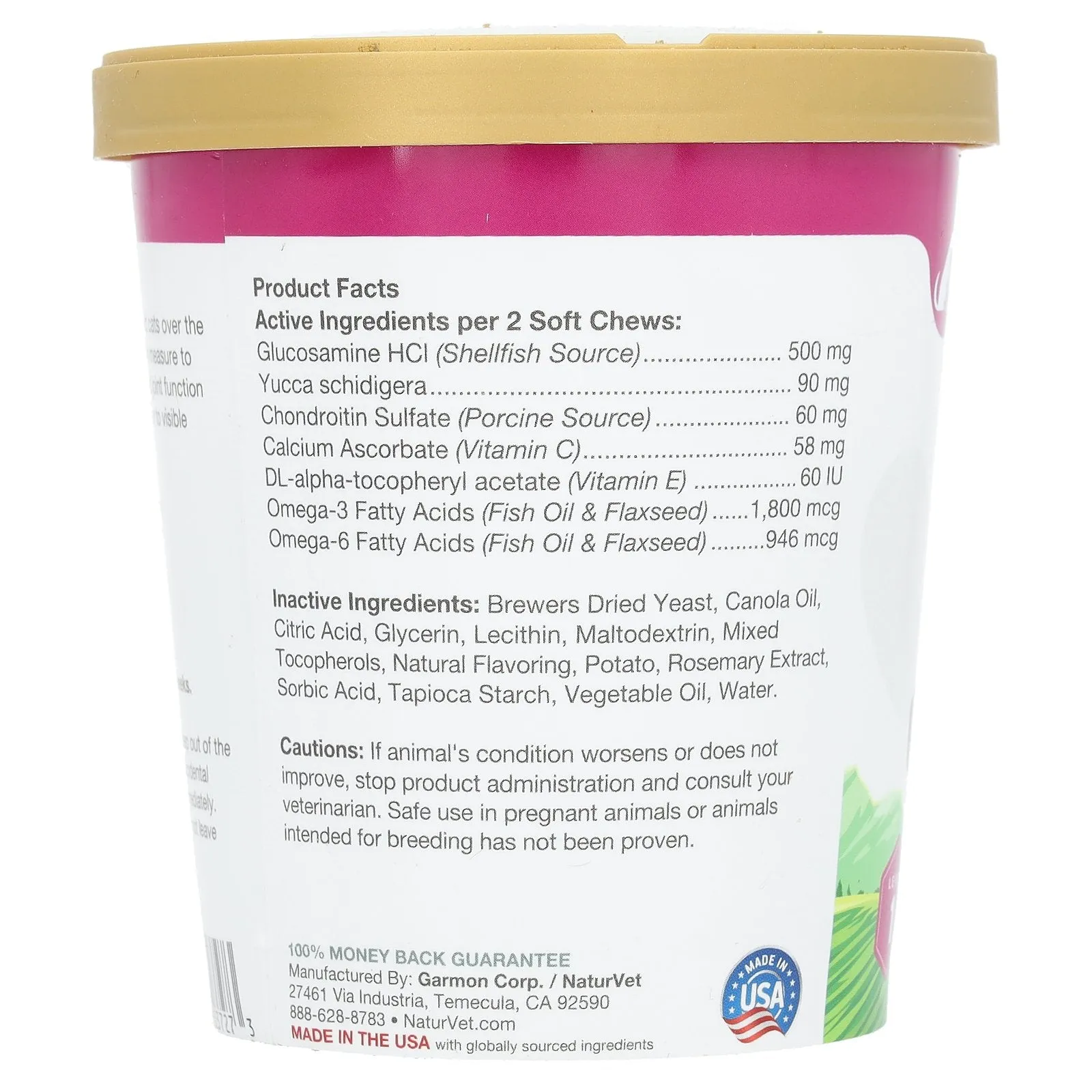 NaturVet, Glucosamine DS, Maintenance Joint Care   Chondroitin, For Dogs & Cats, Level 1, 70 Soft Chews, 5.4 oz (154 g)