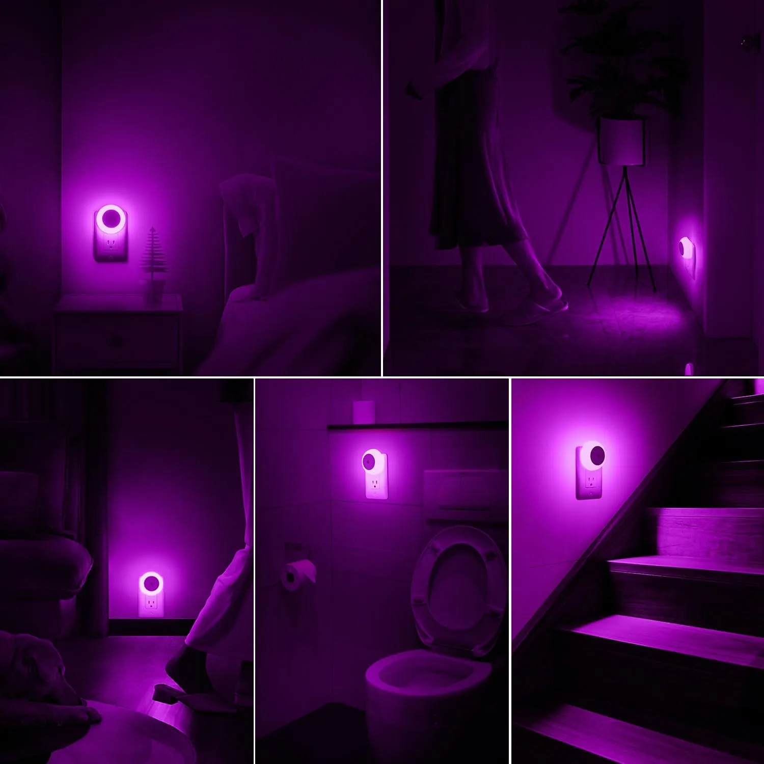 Night Light, Night Lights Plug into Wall, Dusk to Dawn Sensor, Pink Led Night Light 0.5W, 2 Pack Nightlight for Adults, Bedroom, Bathroom, Hallway, Kitchen