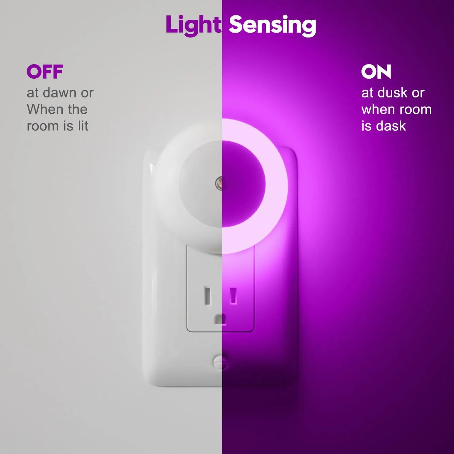 Night Light, Night Lights Plug into Wall, Dusk to Dawn Sensor, Pink Led Night Light 0.5W, 2 Pack Nightlight for Adults, Bedroom, Bathroom, Hallway, Kitchen