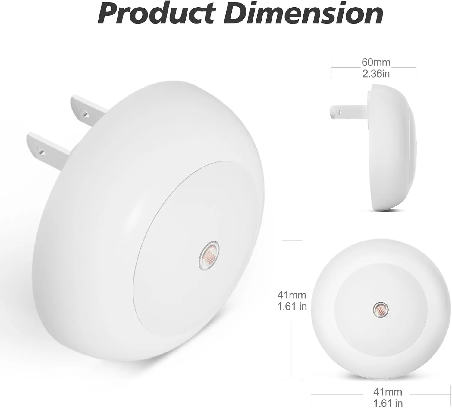 Night Lights Plug into Wall, Night Light, Dusk to Dawn Sensor, White Led Night Light 0.5W, 2 Pack Nightlight for Adults, Bedroom, Bathroom, Hallway, Kitchen