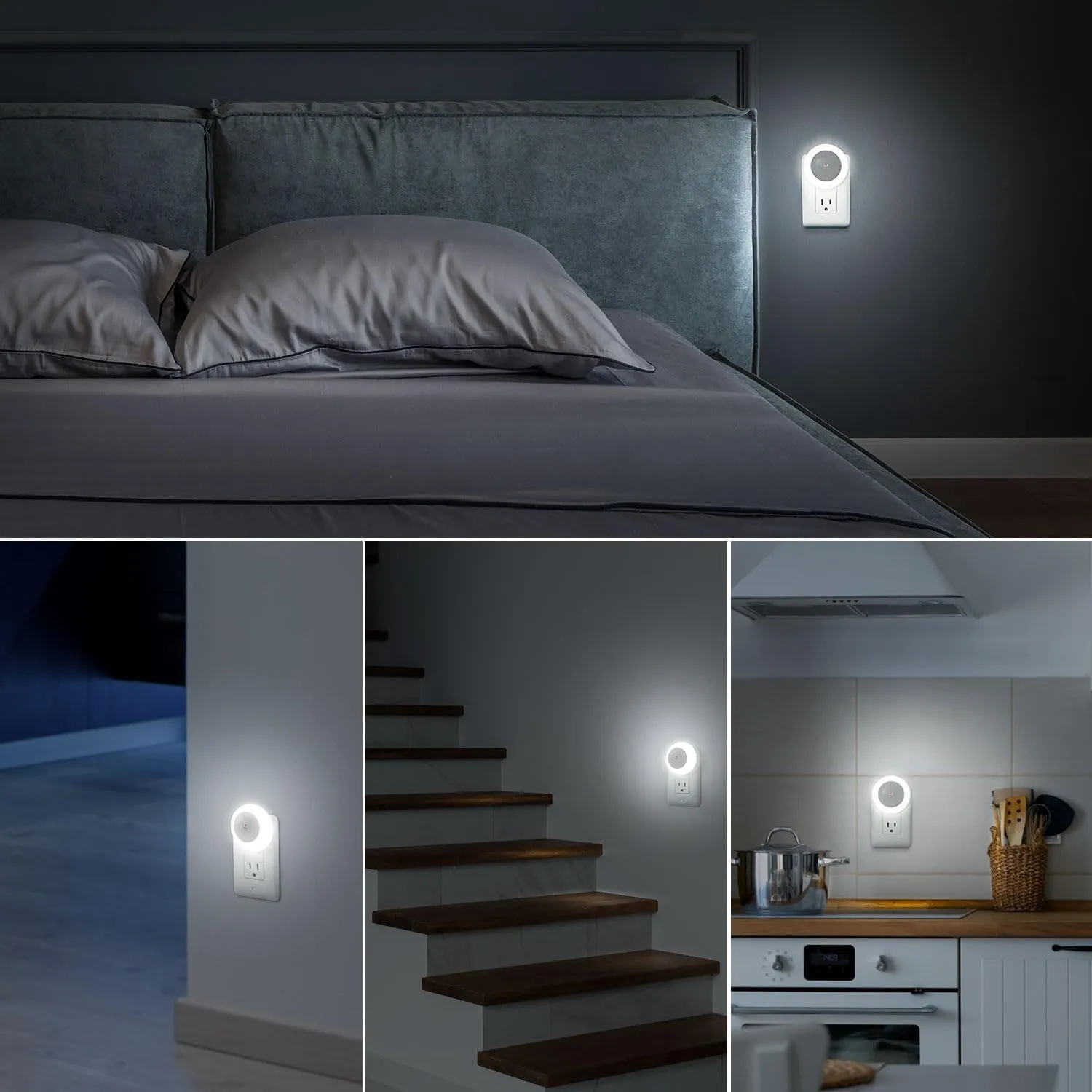 Night Lights Plug into Wall, Night Light, Dusk to Dawn Sensor, White Led Night Light 0.5W, 2 Pack Nightlight for Adults, Bedroom, Bathroom, Hallway, Kitchen