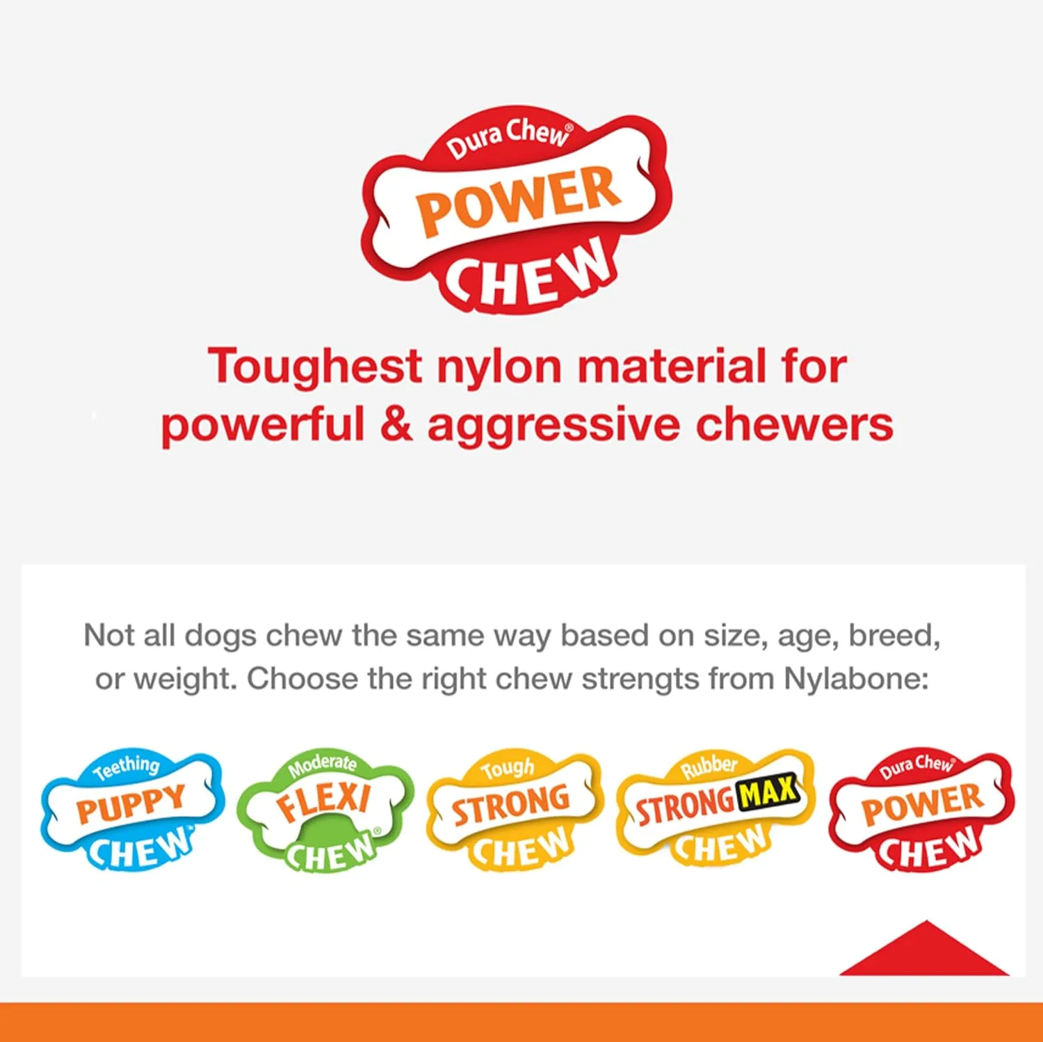 Nylabone Power Chew Antler Alternative Nylon Chew Toy for Dogs, Dog Toys for Aggressive Chewers, Venison Flavor, Medium/Wolf (1 Count)