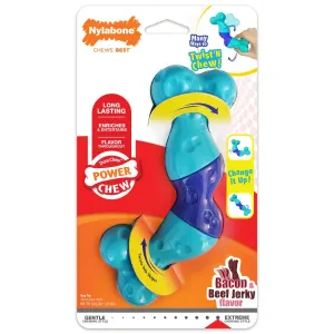 Nylabone Power Chew Twist 'N Bacon & Beef Jerky Flavor Chew Dog Toy