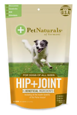 Pet Naturals of Vermont Hip & Joint Dog Supplements - 60 ct Pouch