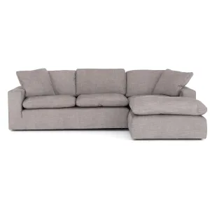 Plume 2 Piece 136 "Sectional, Harbor Grey
