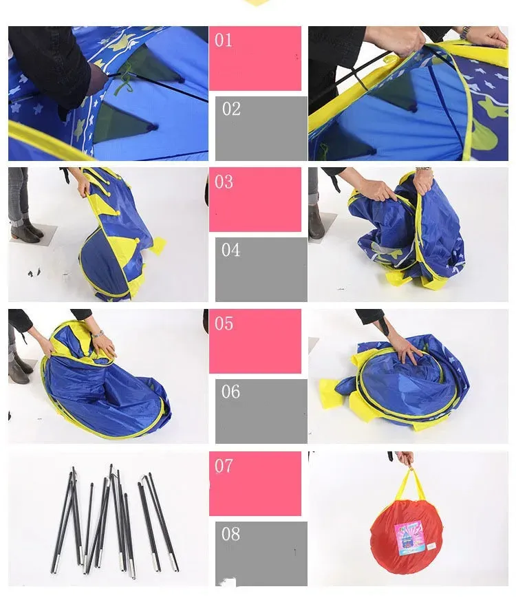 Portable Cartoon Castle Tent