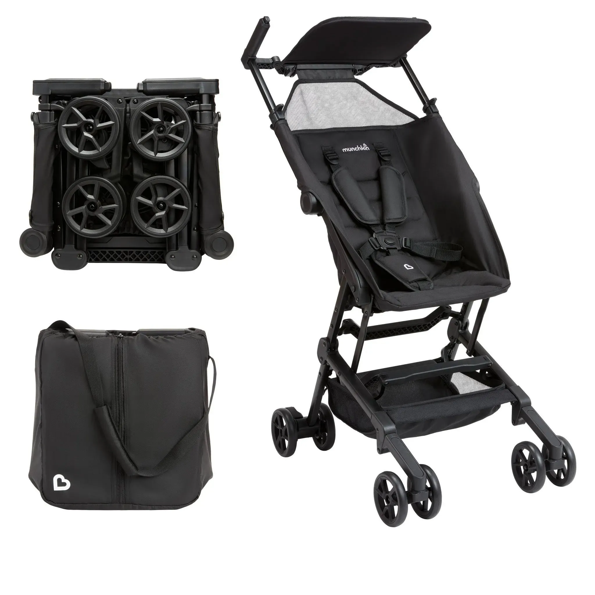Sparrow Ultra Compact Travel Stroller - Black