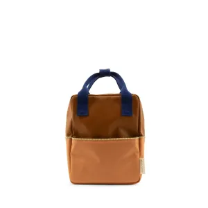 Sticky Lemon Colourblocking Small Backpack, Treehouse Brown/Morning Sky