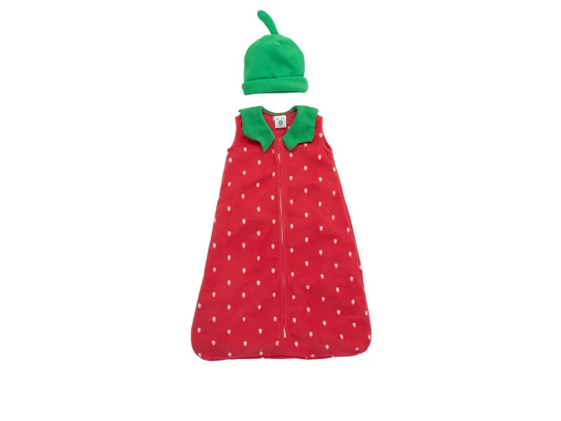 Strawberry Fleece Wearable Blanket