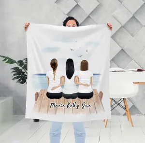 The Dock Personalized Best Friend Sister Blanket