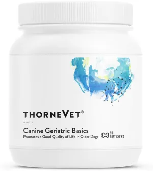 ThorneVET Canine Geriatric Basics  Senior Dog Multi-Vitamin/Mineral Formula Supports Healthy Cognition, Joints, and Eyes, 90 Soft Chews