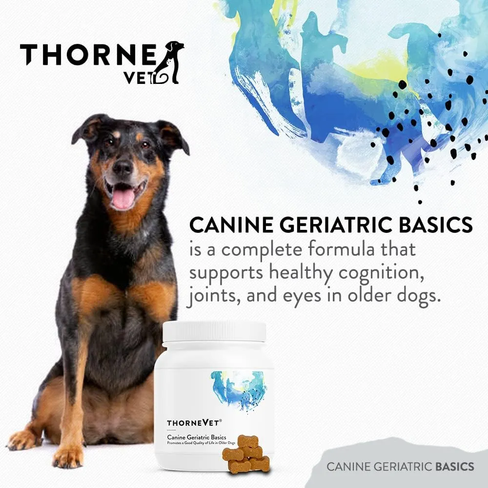 ThorneVET Canine Geriatric Basics  Senior Dog Multi-Vitamin/Mineral Formula Supports Healthy Cognition, Joints, and Eyes, 90 Soft Chews