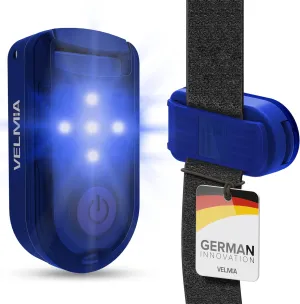 VELMIA Running Light for Runners (2 Pack) for Maximum Safety Through Visibility I Clip On Strobe & Reflective Gear - Dogs, Walking, Bike Taillight, Stroller